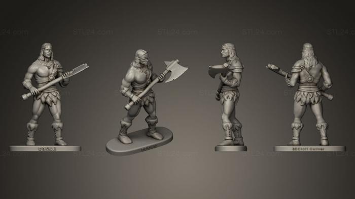 Figurines heroes, monsters and demons (conan warwar, STKM_0166) 3D models for cnc